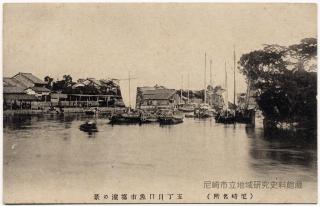 五丁目口魚市塲濱の景