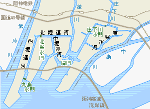 尼崎港の運河