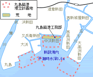 丸島築港計画平面図