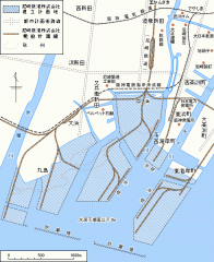 尼崎築港計画平面図