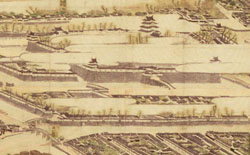 尼崎城の景観(「尼崎城下風景図」より)