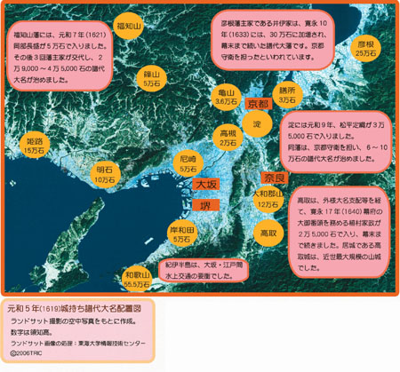元和5年城持ち譜代大名配置図